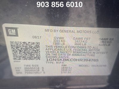 2017 Chevrolet Tahoe LT Z71