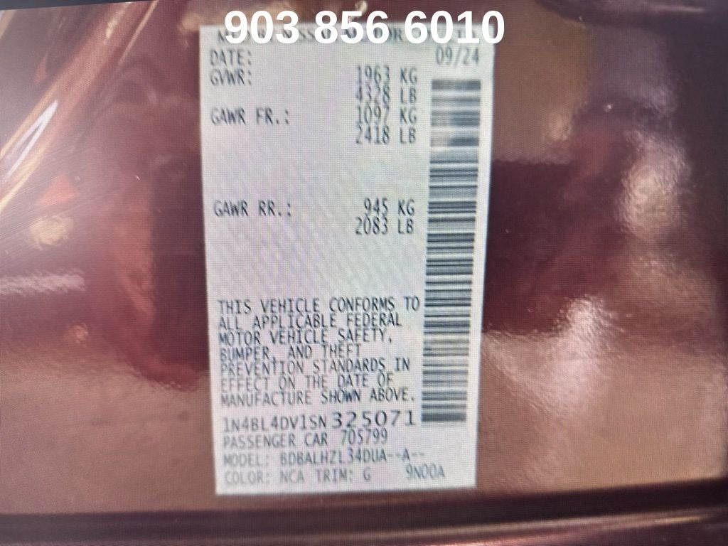 2025 Nissan Altima 2.5 SV