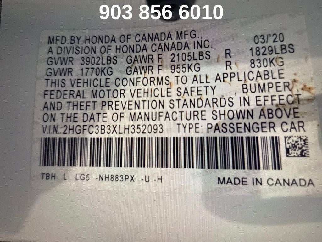 2020 Honda Civic EX