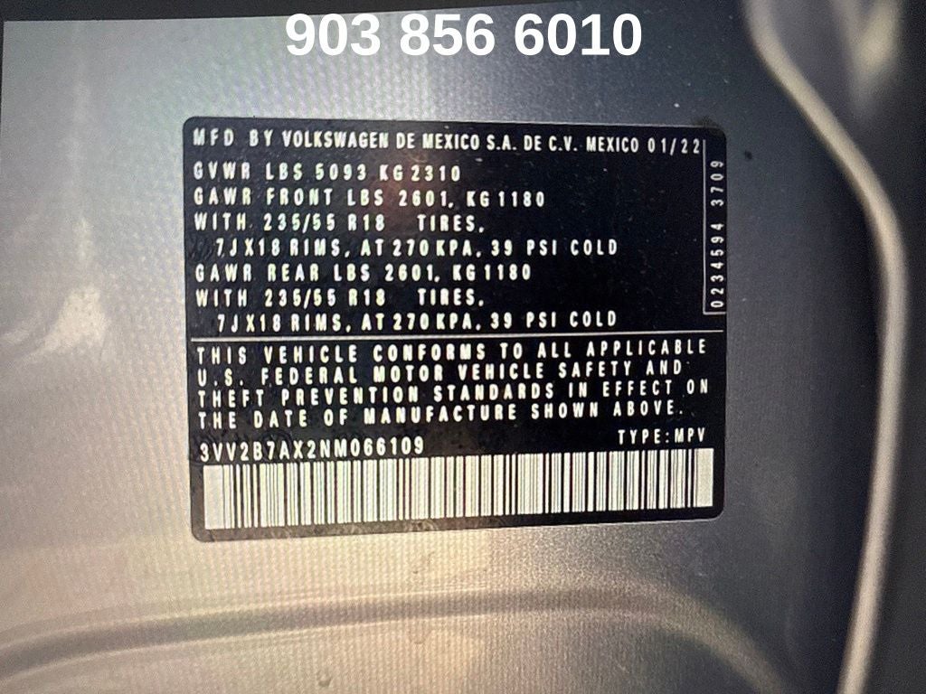2022 Volkswagen Tiguan 2.0T SE
