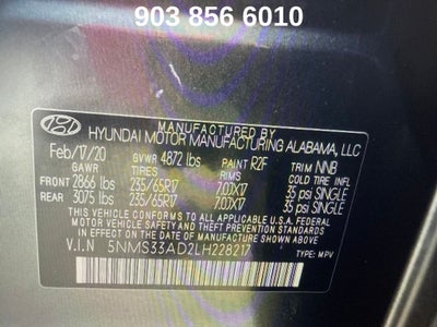 2020 Hyundai Santa Fe SEL