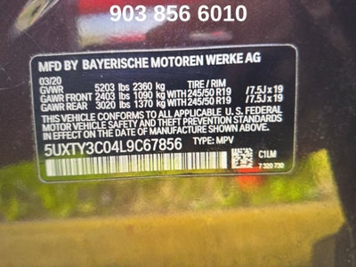 2020 BMW X3 sDrive30i