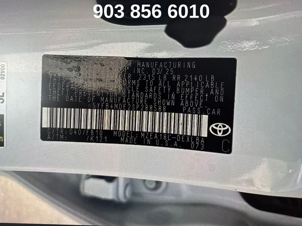 2025 Toyota Corolla LE