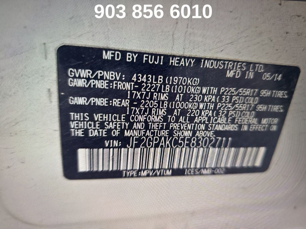 2014 Subaru XV Crosstrek 2.0i Limited