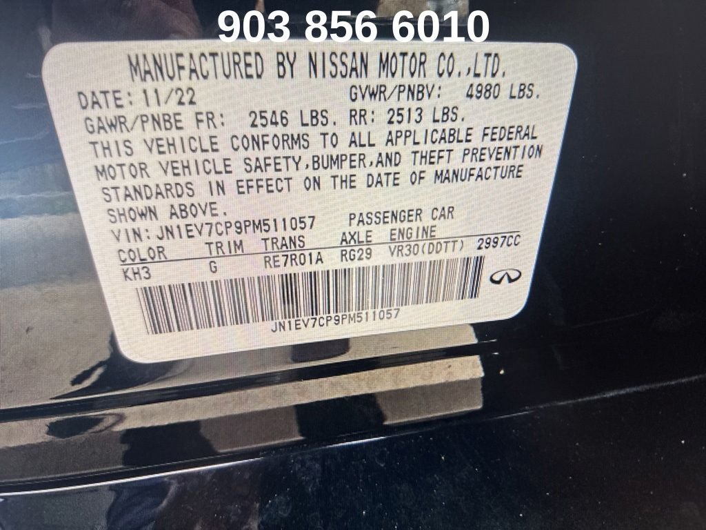 2023 INFINITI Q50 SENSORY