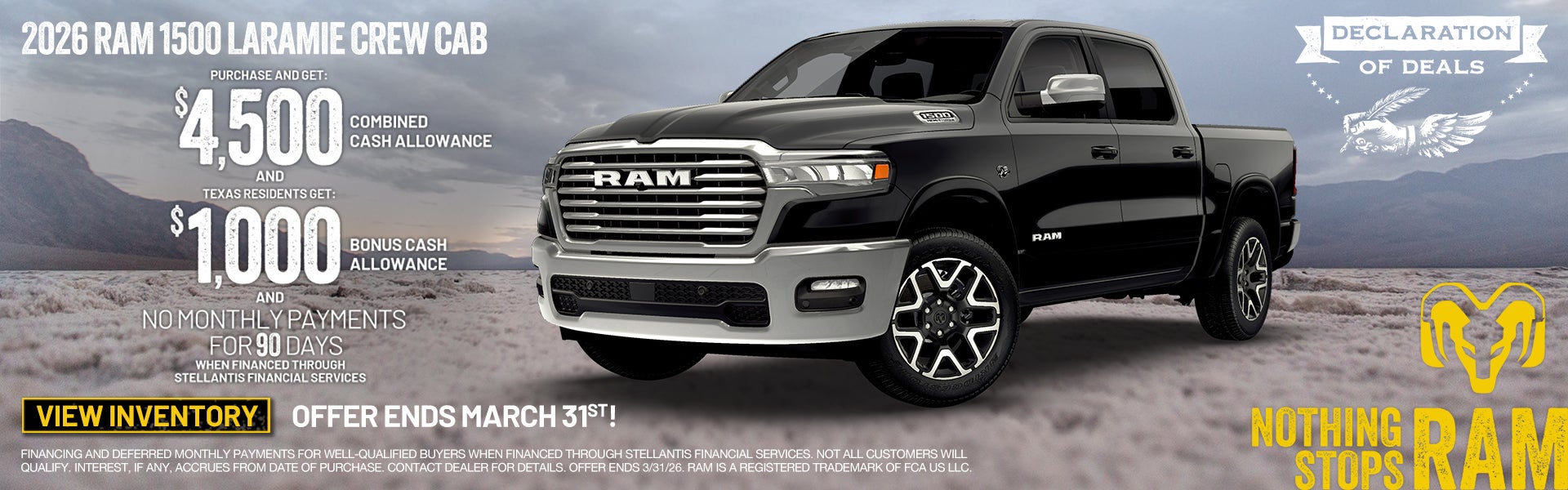 2026 RAM 1500 LARAMIE CREW CAB