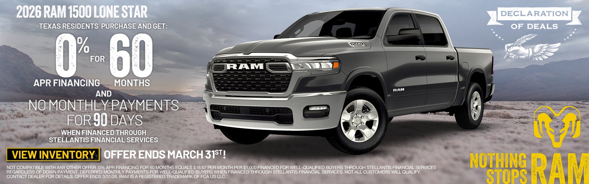 2026 RAM 1500 LONE STAR
