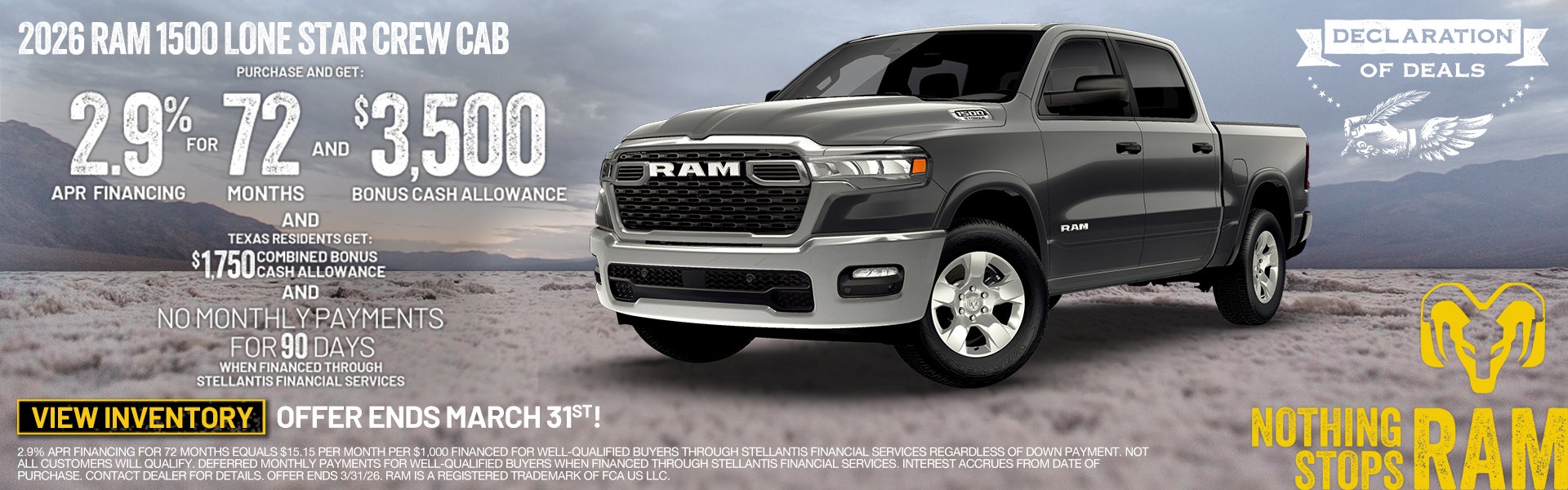 2026 Ram 1500 Lone Star Crew Cab
