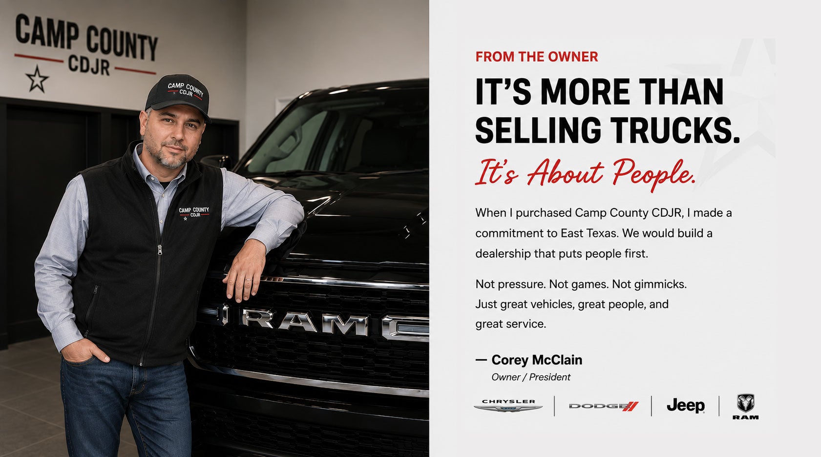 Camp County Chrysler Dodge Jeep Ram in Pittsburg TX